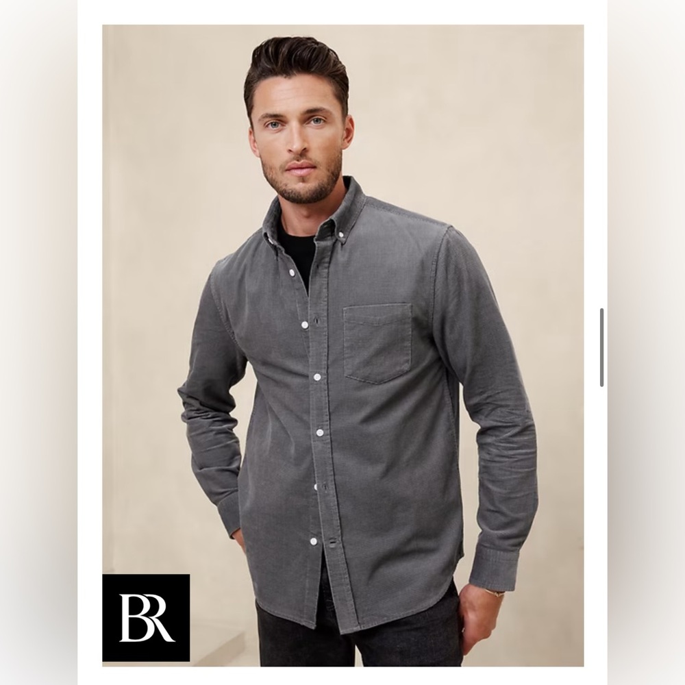 NWOT Banana Republic Men’s Corduroy Slim Fit Button-down Shirt